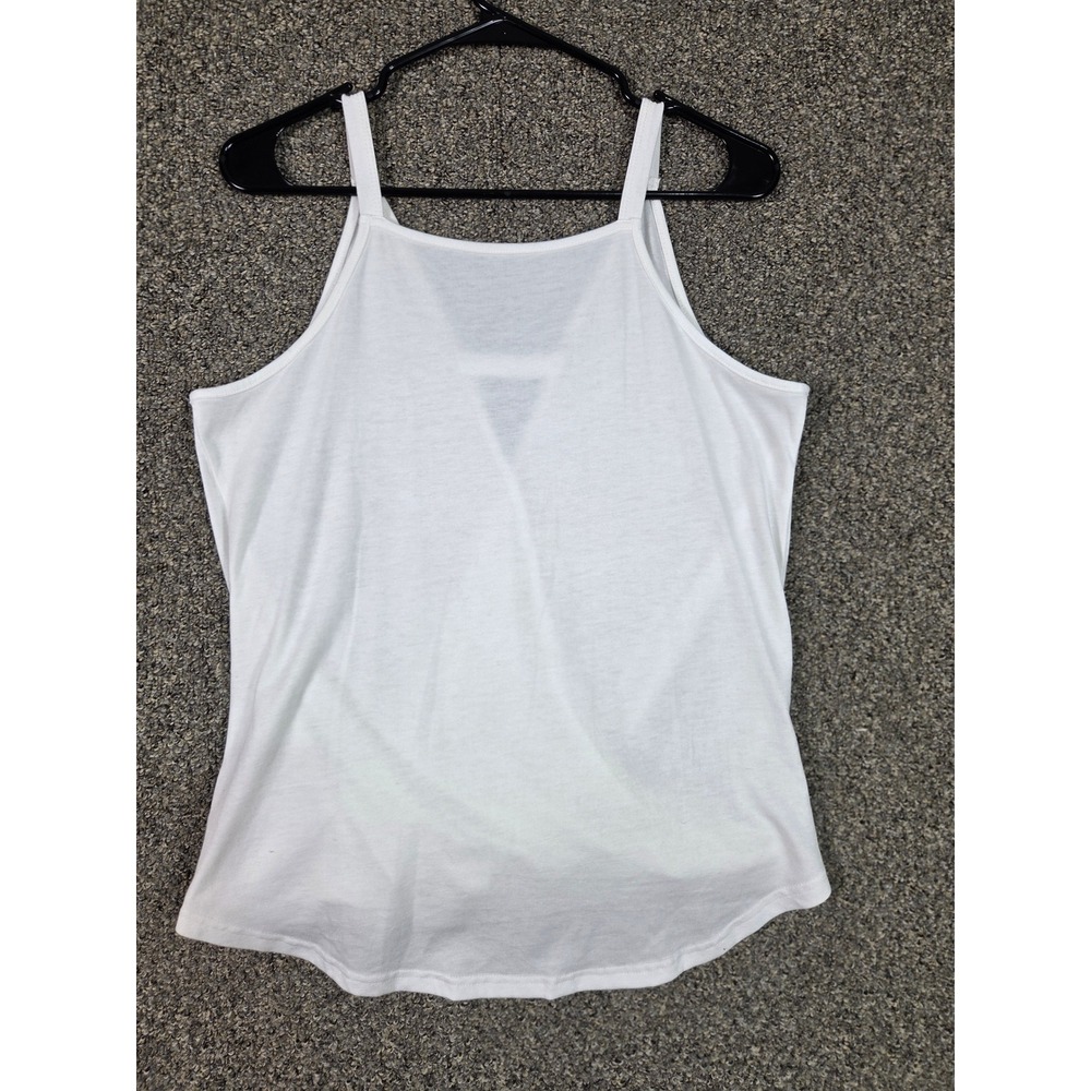 Unbranded Tank Top Women Medium White Surplice Wrap Front Sleeveless Draped - Picture 4 of 9